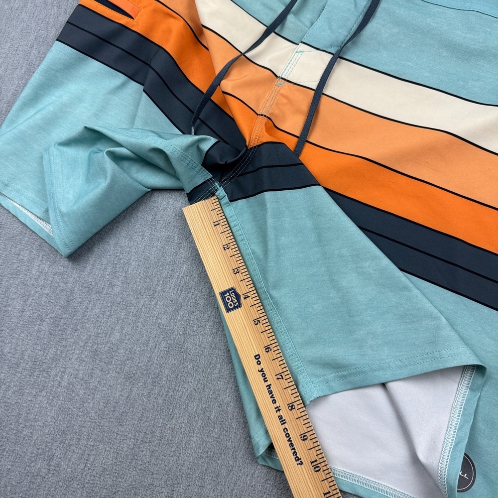 O'Neill Board Shorts Men 36 Blue Stripe Hyperfreak Heist Line Swim Beach Trunks - Picture 11 of 14